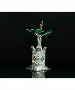 925 sterling silver Tulsi Plant rosary Plant puja article home temple ar... - $54.14 CAD