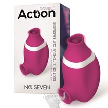 Suction &amp; Tongue Silicone Clit Massager, Double Women Vibrator, USB Rech... - £43.03 GBP