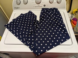 Lands End Womens Pants ~ Size S 6-8 Blue &amp; White Polka Dot  Elastic Wais... - $179.87 MXN