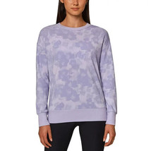 Mondetta Women&#39;s Plus Size 3X Purple Floral Eco Soft Active Sweatshirt NWT - £10.56 GBP