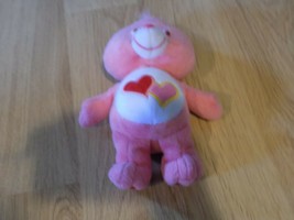 9&quot; Love A Lot Bear Care Bear Bean Bag Plush 2002 Toy Pink w Two Hearts T... - $12.00