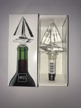  Mikasa Regatta Lead Crystal Bottle Stopper 5 7/8&quot; Tall Sail Boat Nib - £13.41 GBP