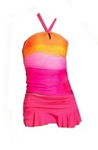 Chaps by Ralph Lauren Pink Tie Dye Tankini Top Hipster Bottoms Swim Suit - £23.90 GBP