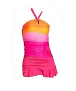 Chaps by Ralph Lauren Pink Tie Dye Tankini Top Hipster Bottoms Swim Suit - £23.56 GBP