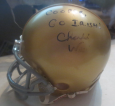Vintage Ridell mini Football Helmet Charlie Weis Ron Powlus Signed Autograph - £36.38 GBP
