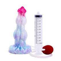 Squirting Dildo 9Inch Realistic Dog Dildo With Knots And Suction Cup, Thick Drag - £58.46 GBP