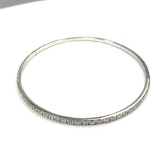 2.50 Carat Diamond Eternity Bangle Bracelet 14k White Gold - $77,486.52 MXN