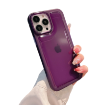 Anymob iPhone Case Purple Jelly Candy Color Transparent Air Cushion Sili... - £19.50 GBP