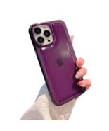 Anymob iPhone Case Purple Jelly Candy Color Transparent Air Cushion Silicone - £19.21 GBP
