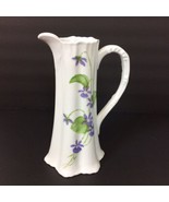 Structural Floral Pitcher Vase With Violets 10&quot; H - $23.36