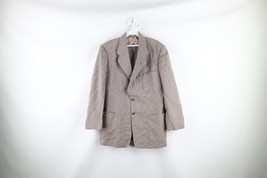 Vintage 70s Joseph Feiss Mens 44L Wool Houndstooth 2 Button Suit Coat Jacket USA - £45.91 GBP