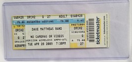 DAVE MATTHEWS BAND - ORIGINAL 2009 UNUSED WHOLE FULL CONCERT TICKET - $15.00