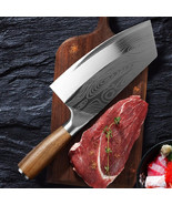7.5 Inch Damascus Pattern Chef Knife Kitchen Butcher Knife Stainless Ste... - $19.70