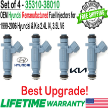 OEM Hyundai Best Upgrade x4 Fuel Injectors for 1999-2006 Hyundai &amp; Kia 2.4L 3.5L - £75.17 GBP