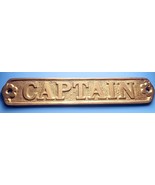 Solid Brass Captain Wall Plaque Sign Nautical Beach House Boat Made In I... - $21.06 CAD
