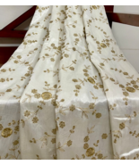 Off White Embroidered Viscose Silk Fabric, Bridal Wedding Dress Fabric -... - £11.44 GBP+