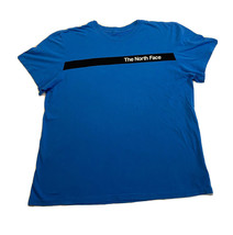 The North Face Short Sleeve T-Shirt Blue Chest Logo Mens XXL hiking Outdoor - £11.47 GBP