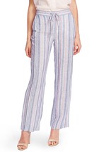 New Vince Camuto Blue Pink Stripes Linen Drawstring Waist Pants Size Xl $99 - £55.68 GBP