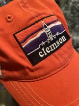 Clemson University Tigers Hat Orange Beige Mesh Adjustable Snapback Cap - £21.41 GBP