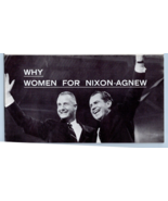 Why Women For Nixon Agnew? Bi-Fold 1968 Campaign Brochure - £13.39 GBP