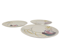 Vintage Set of 3 Red Wing Pottery USA CAPISTRANO 6&quot; Saucer Plates c1953 - £11.60 GBP