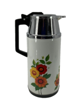 Vintage Mid Century Vacuum Sealed 13 Inch Tall Coffee Pot In Box Poppies Japan - £71.20 GBP