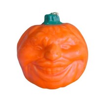 VTG Jack-O-Lantern Pumpkin Halloween Orange Candle Laughing Decor Never Lit - £14.70 GBP