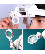 Head Lamp MAGNIFIER JEWELERS Magnifying Visor LED Light 1.5x 2x 3.5x 8x ... - £56.60 GBP