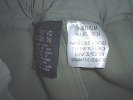 US Army Gen III ECWCS fleece trouser liners, size MEDIUM, excellent shape! - £31.97 GBP