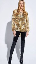 STAR by Julien Macdonald Gold Baroque Plisse Blouse (JM19.1) - £23.79 GBP