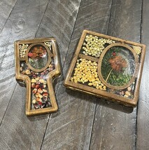 Vintage Lucite Flower Lady Bug Seeds Spoon Rest And Trivet Plastic - $29.69 Vintage Lucite Flower Lady Bug Seeds Spoon Rest And Trivet Plastic - $29.69
