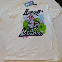Fortnite Loot Llama Epic Games White Short Sleeve T Shirt Men&#39;s S small NWT*^ - £18.24 GBP