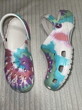 CROCS Classic Clogs Pastel Rainbow Tie Dye Men’s Size 13 Shoes New - $79.00