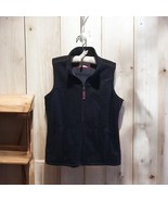 Orvis Sweater Vest SIZE S Gray Knit Sleeveless Zip Up Pockets Purple Acc... - $29.65