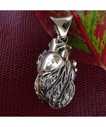 Human Heart Pendant Necklace Boho Alt Art Gift For Her - £17.81 GBP