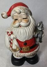 Vintage Santa Claus Piggy Bank Homco #5407 Ceramic Christmas Decor with ... - $9.41