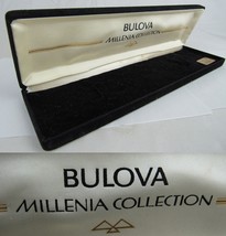 BULOVA Millenia Collection VINTAGE DISPLAY WATCH CASE gold with black felt - £36.92 GBP