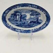 Vintage Spode England Blue Italian (Oven To Table)  11” Oval Baker dish ... - $99.00