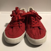 Kappa canvas low top lace up sneakers shoes size 7.5 red - £17.46 GBP