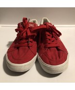 Kappa canvas low top lace up sneakers shoes size 7.5 red - £17.67 GBP