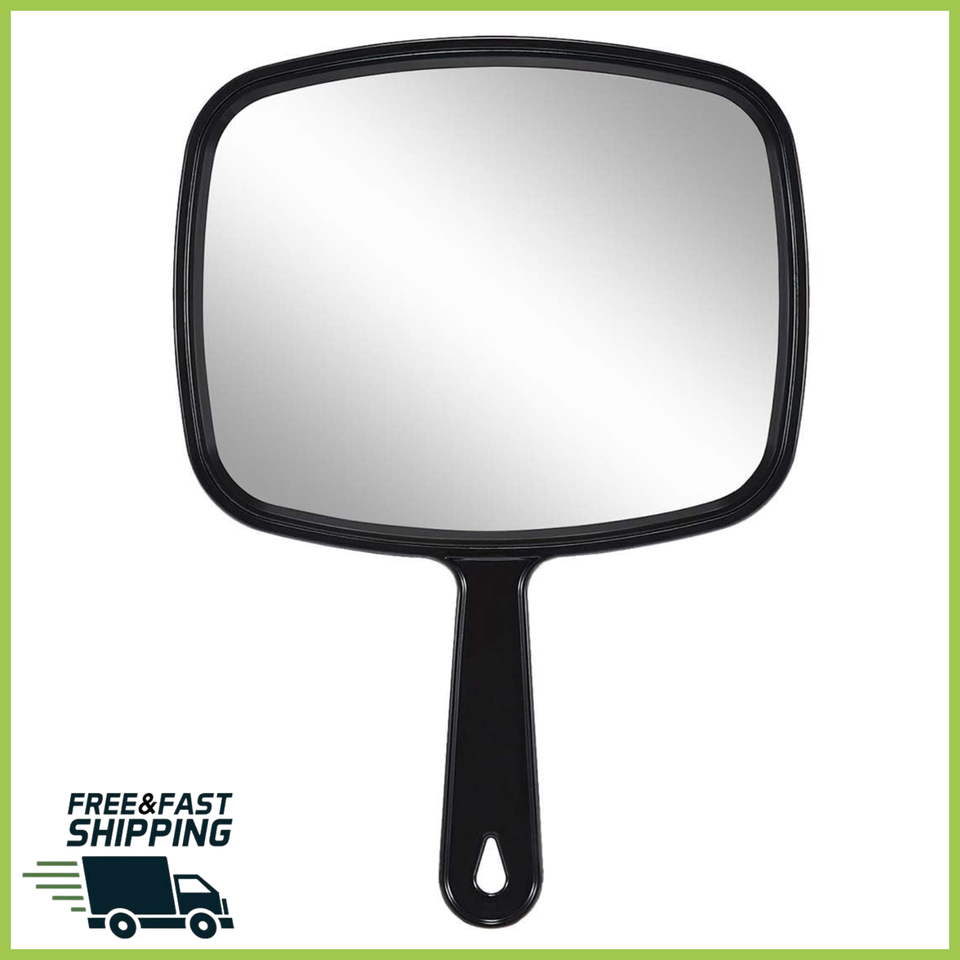 Hand Held Mirror Extra Large For Barber Lady Makeup Beauty Cosmetic With... - $8.64
