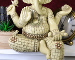 Ebros 15&quot; Tall Hindu Ganesha Holding Modaka Bowl &amp; Lotus Table Edge Shel... - £56.61 GBP