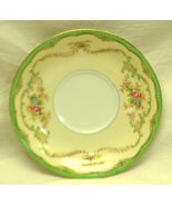 Marlene Noritake Saucer Green Border Floral Sprays 1930's - $12.86