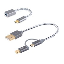 CableCreation Bundle - 2 Items: 2 in 1 Micro USB C to USB A Fast Charge Cord 0.8 - £25.85 GBP