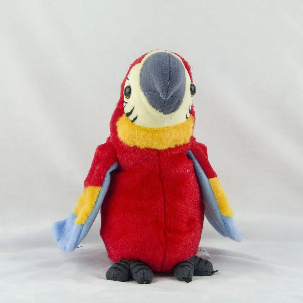 Play Talking Record Cute Parrot Waving Wings Electronic Pet  Stuffed Plush Toy E - £23.18 GBP