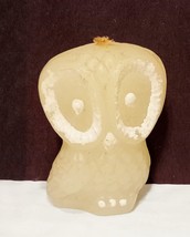 Vintage Owl Candle with Large Eyes 3&quot; Cream - £12.48 GBP