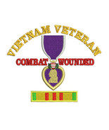 PURPLE HEART Vietnam Veteran Combat Wounded Service Ribbon Embroidered S... - $641.12 MXN+