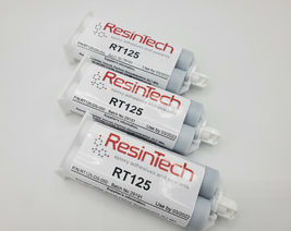 3 pack ResinTech RT125-DS-050 Flexible 2 Part Epoxy 50ML Black Motorspor... - $108.89