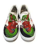 Vans Python Snake Devil Cat? Painted Slip On Sneakers Shoes Size M9.5 W11 - $134.81 CAD