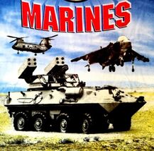 United States Marine Corps Vintage Fabric Fleece Type Blanket Design Syk... - $112.10 CAD